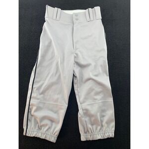 Alleson Athletic Youth Baseball Softball Pants Gray Size S Elastic Side‎ Stripe